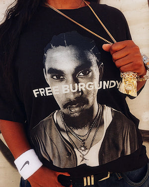 “FREE BURGUNDY” T - SHIRT