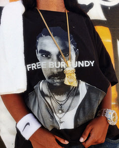 “FREE BURGUNDY” T - SHIRT