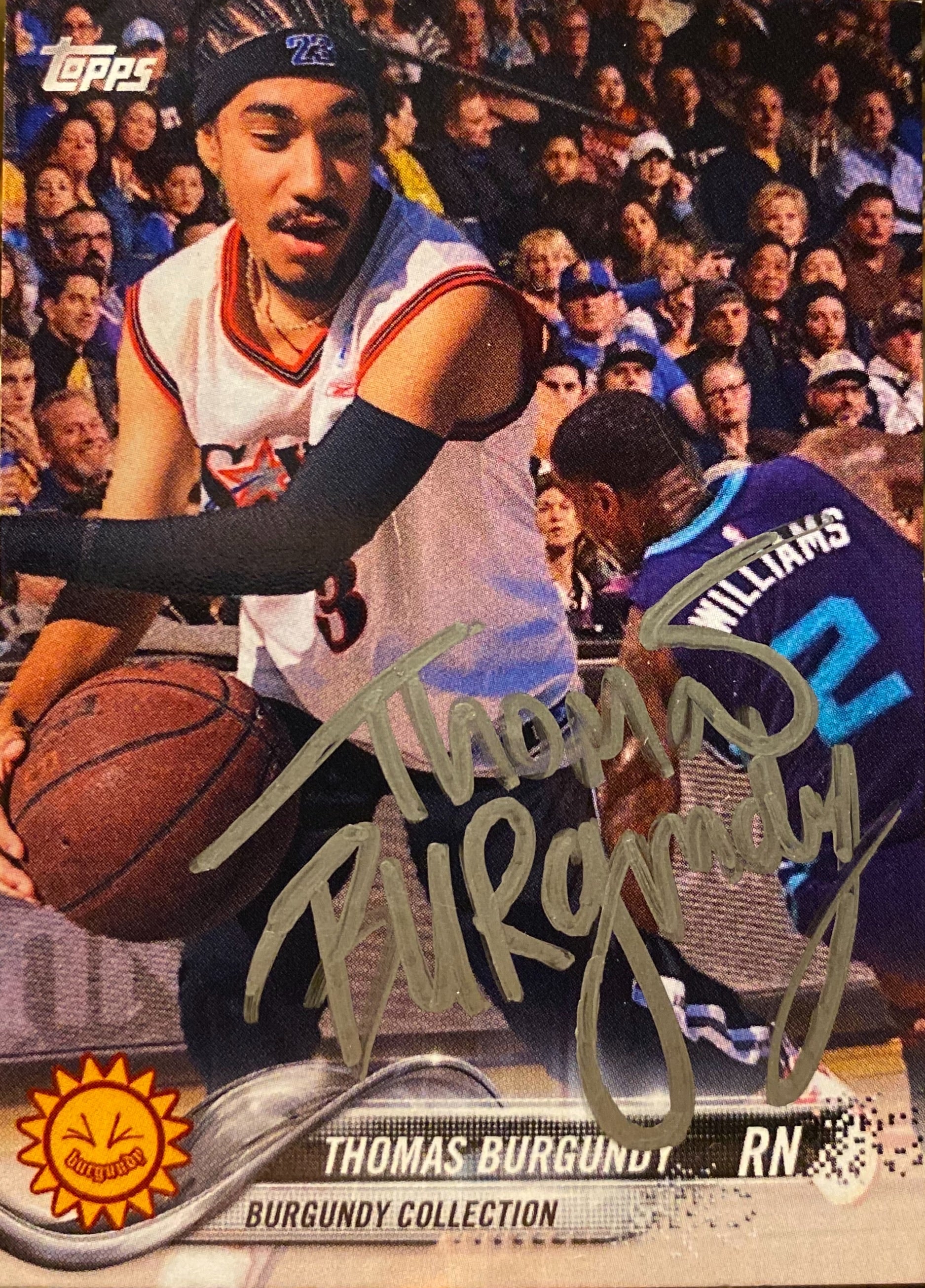 x Thomas Burgundy Basketball Card