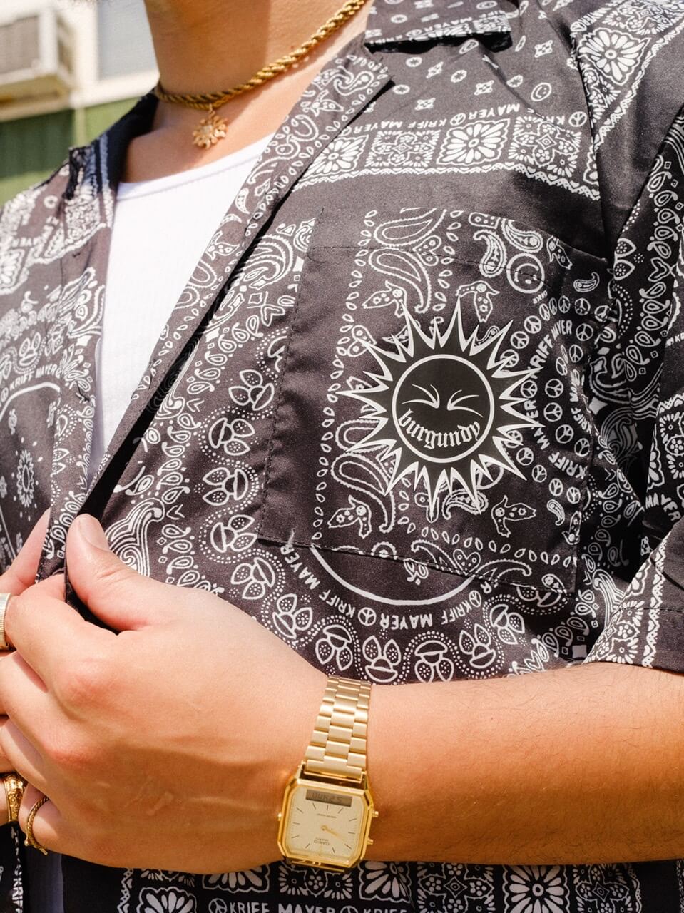 PAISLEY BANDANA BUTTON UP SHIRT