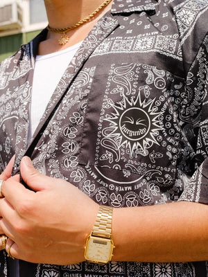PAISLEY BANDANA BUTTON UP SHIRT