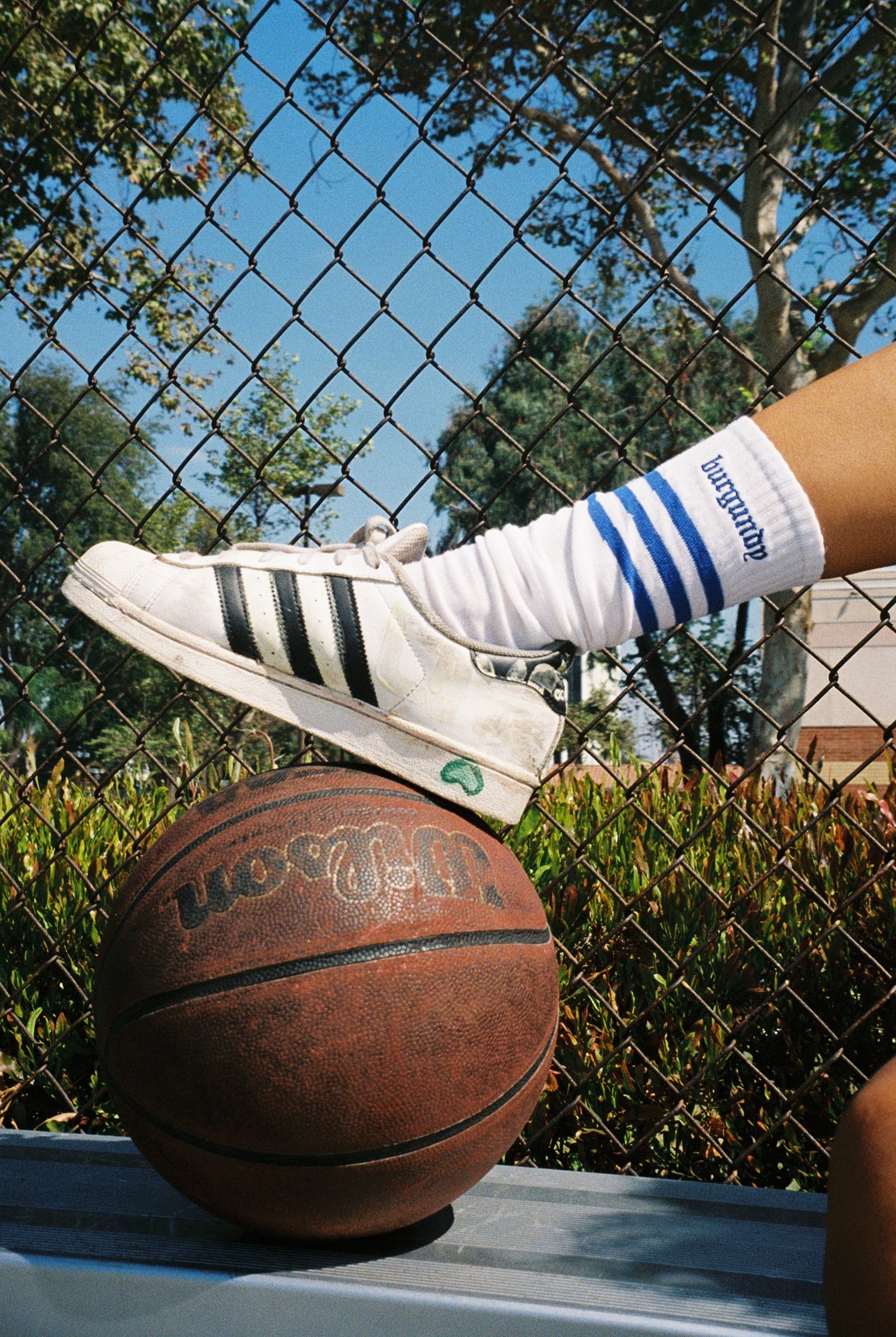 STRIPED TUBE SOCKS (EMBROIDERED)