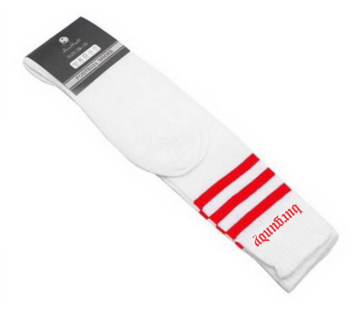 STRIPED TUBE SOCKS (EMBROIDERED)