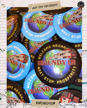 x THE BURGUNDY LINE (BUTTON)