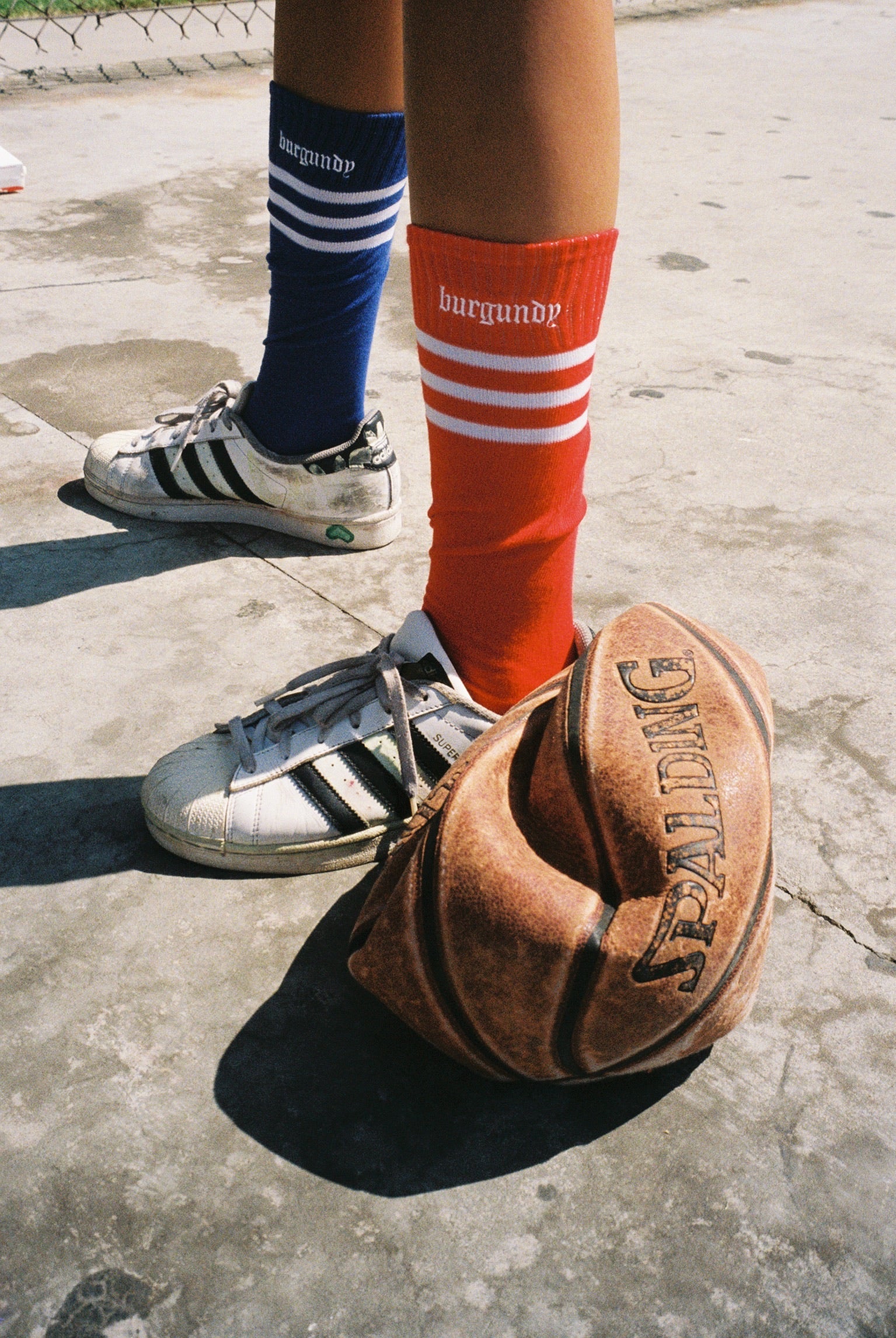 STRIPED TUBE SOCKS (EMBROIDERED)