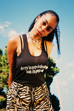 “There’s Beauty in the Struggle, Look I’m Gorgeous” Female’s Racerback Tank Top