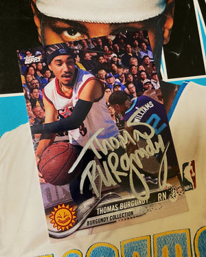 x Thomas Burgundy Basketball Card